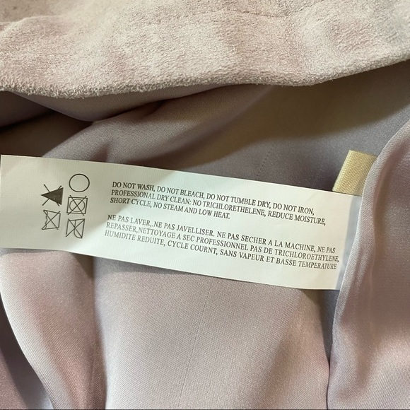 Capulet Sophie Suede A Line Mini Zipper Skirt In Lavender Size L - Picture 6 of 6